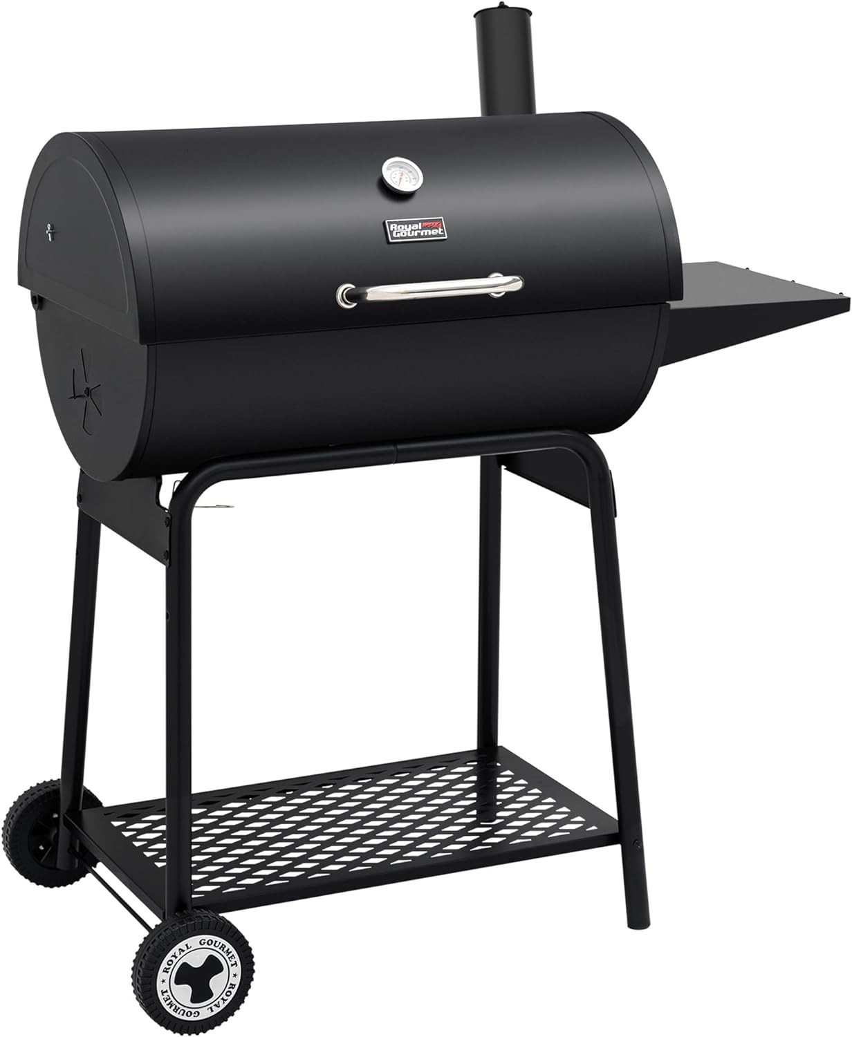 30 Inch Barrel Charcoal Grill with Warming Rack, Outdoor BBQ Grill
