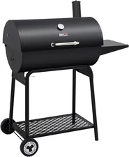 30 Inch Barrel Charcoal Grill with Warming Rack, Outdoor BBQ Grill