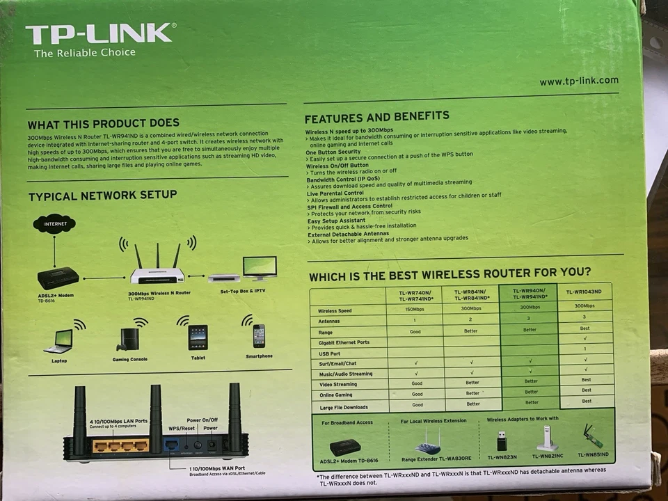 TP-Link TL-WR941ND 300Mbps Advanced Wireless N Router - Immagine 2 di 4