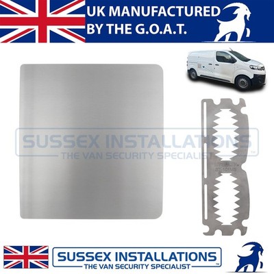 Van Security Plate For Citroen Dispatch 2017-On Right Side Sliding Door Brushed