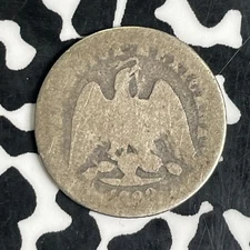 1882-AS L Mexico 10 Centavos Lot#C2213 Silver! Very Scarce! Low Grade