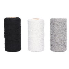 Macrame Cord 2mm Soft Thick Odorless Recycled Cotton Macrame Rope for DIY Tassel