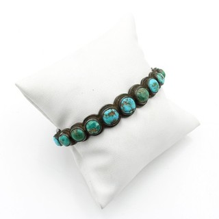 Southwest Sterling Turquoise Sterling Silver 6.75 Inch Cuff Bracelet #S4554 3