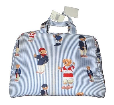VINTAGE RALPH LAUREN BEARS TOTE, TRAVEL, OVER NIGHT, DIAPER BAG, RARE FROM 90S