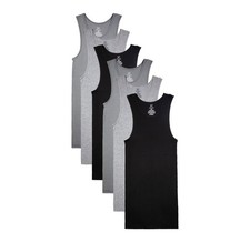 George Men's Assorted Crew T-Shirts 6-Pack Large 42-44 Black Grey Light Grey