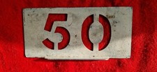 BUS RUNNING NUMBER STENCIL PLATE 50 LONDON TRANSPORT