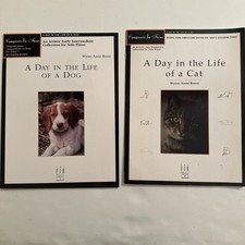 A Day In The Life Of A Cat/Dog.  2 Piano Music Books.  FJH.  Wynn-Anne Rossi.
