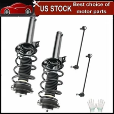 Front Complete Strut Assembly & Sway Bar Link Kits for 2012-2013 VW Jetta 2.5L
