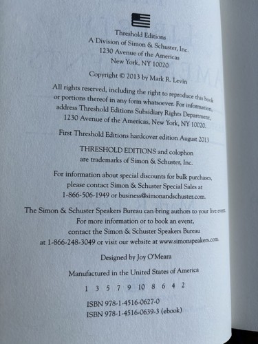 The Liberty Amendments: Restoring the American Republic" by Mark R. Levin Signed - Foto 5 di 8