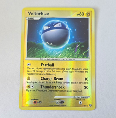Pokémon Voltorb Stormfront Shiny Holo Rare Reverse Holo Basic 60 HP SH3 2008