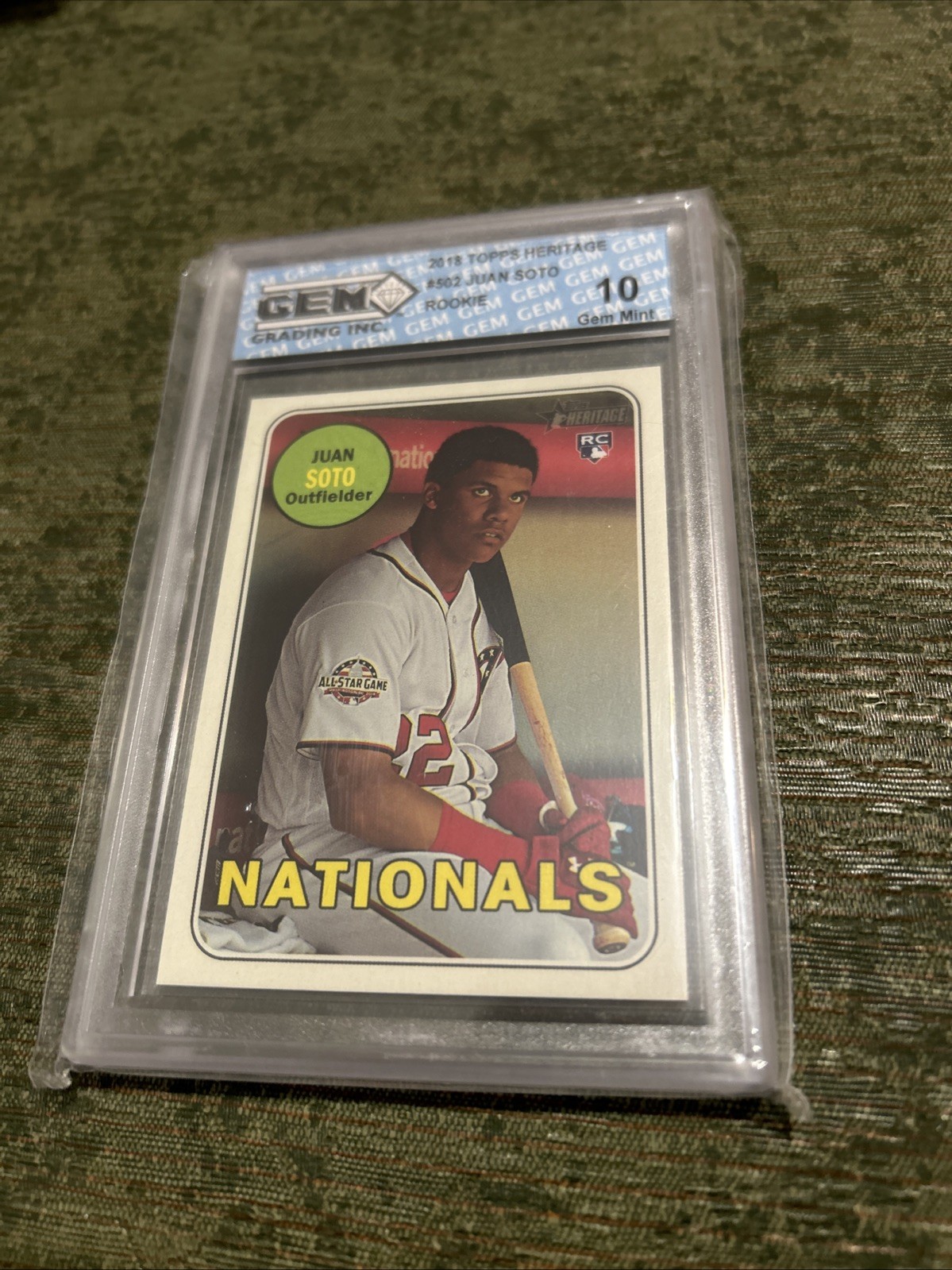 2018 Topps Heritage High Number - Juan Soto #502 (RC) PSA 10 Gem Mint