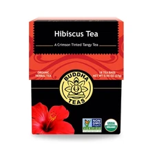 Buddha Teas Hibiscus Tea 18 Count Herbal Caffeine Free Antioxidant Detoxifying