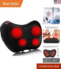 Back Massager,Shiatsu Neck Massager for Pain Relief,Electric Shoulder Foot Ma...