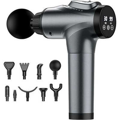 Massage Gun Deep Tissue Massager, 30 Speed Percussion Muscle Massager 9 Heads