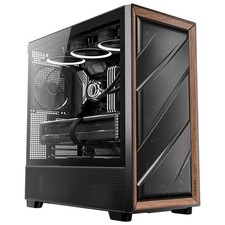 Antec FLUX Mid-Tower E-ATX PC Case with Wood Frame and Mesh Panels