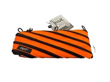 Zipit Neon Orange 3 ring Binder Pencil Case Pouch drill bits Continuous Zip IT
