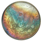 1883-O ANACS MS64 MORGAN $ MONSTER "PQ" VIBRANT RAINBOW TONING (VIDEO} **