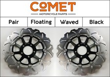 Suzuki GSX-R 750 W 1992-1995 [Pair of Front Comet WF-Series Black Brake Discs]