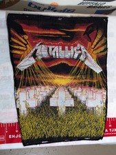 METALLICA Back Patch Vintage Rare Master of Puppets 1986 Thrash Metal Original
