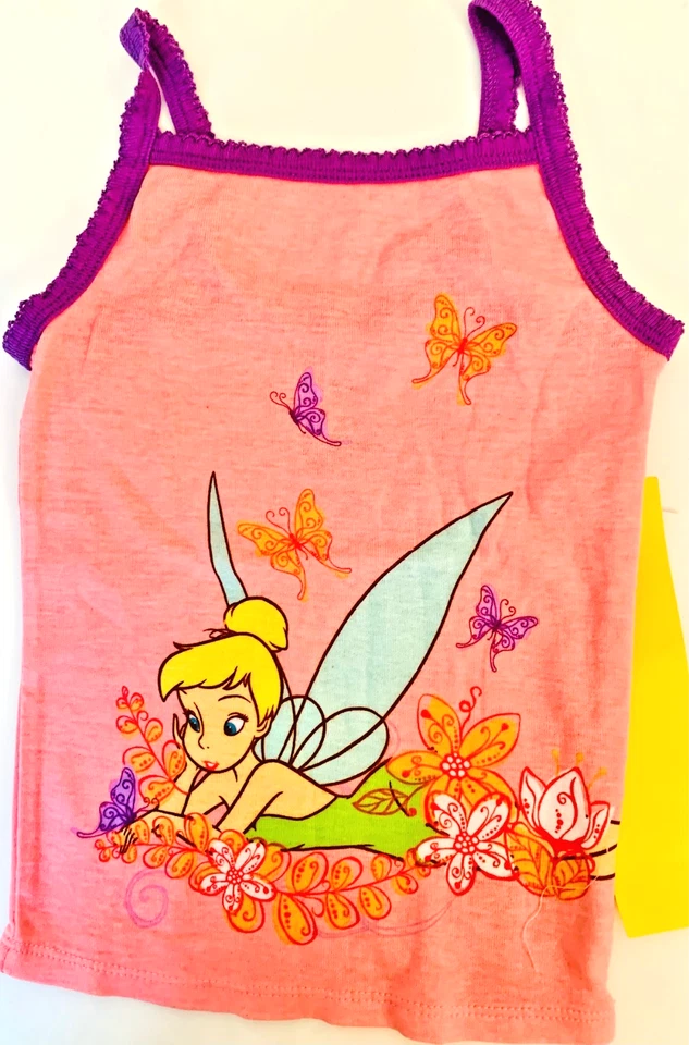 Disney Store Tinker Bell Pajama Set PJS 100% Cotton Cami & Lg Pants Size 4 NWT - Image 2 of 4