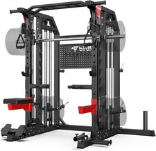 Home Gym Squat Rack Smith Machine Power Cage Exercise Equipment Workout Station