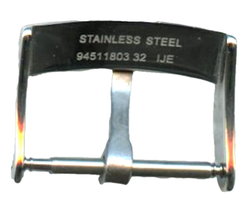 CINTA MB ACOLCHOADA DE COURO PRETO GENUÍNO 20mm e fivela de aço omega genuína - Imagem 3 de 4