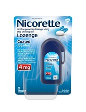Nicorette 4mg Nicotine Lozenges for Smoking Cessation Ice Mint - 20 Count
