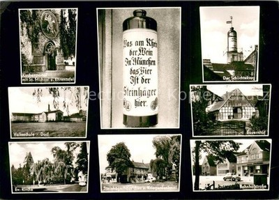 Steinhagen Westfalen Der Schlichtekrug Kirchenportal mit St.Michael u.Ehrentafel