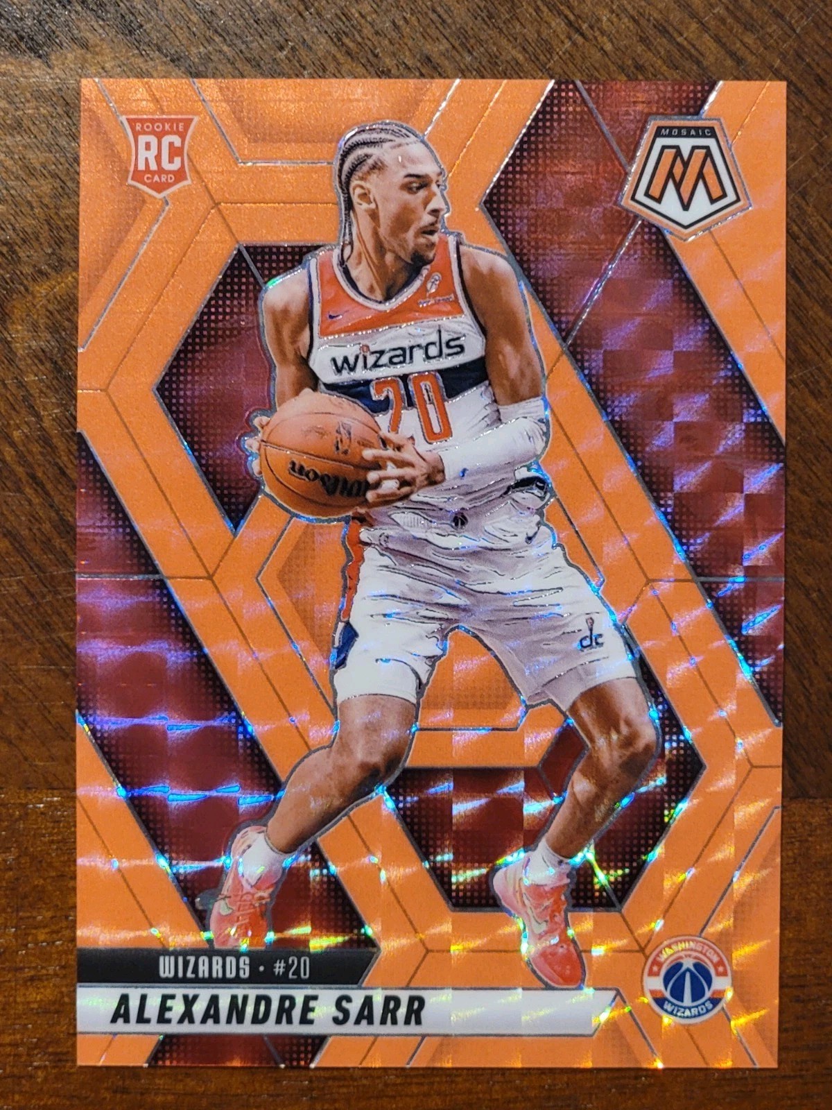 Alexandre Sarr 2024-25 Panini Mosaic Red Fluorescent/75 #216 RC 3A