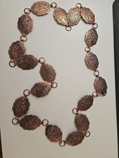 Vintage Copper Tone Chain Link Belt 44"