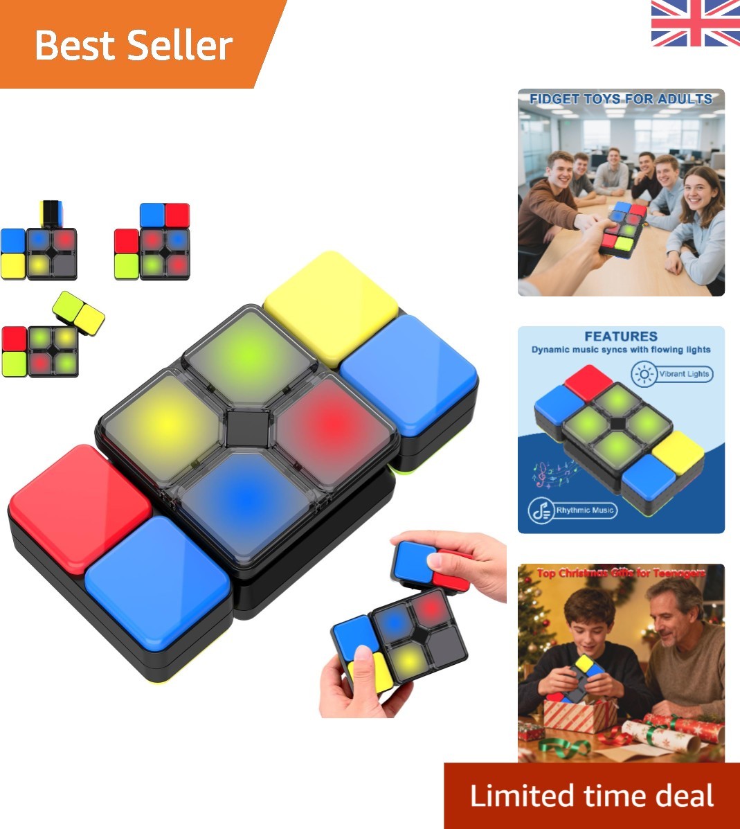 Innovativer Musik-Zauberwürfel für Kinder 8-13 - elektronisches Speicher- & Zappelspielzeug