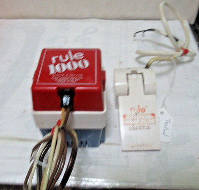 USED Rule 1000 GPH 12V Bilge Pump  WITH RULE SUPER  FLOAT SWITCH
