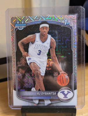 #ad #ad Topps 2025 26 Bowman Chrome U AJ Dybantsa BYU Mojo Refractor RC #BCP 1 $6.50