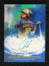 2021 Bowman Inception Blue Foil 52/75 Carlos Rodriguez #PPA-CR Auto 0u8i