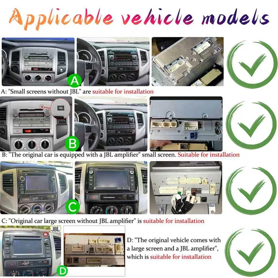 Radio de coche estéreo Carplay navegación GPS para Toyota Tacoma 2005-2015 Android 14 Foto 2 de 4