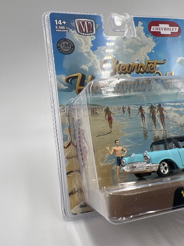 2025 M2 Machines Diorama 1957 Chevy 150 Handyman Wagon Blue/Black R16 196H - Image 4 of 4