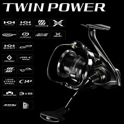 SHIMANO 24ツインパワーC5000XG Shimano 24 TWIN POWER C5000XG Spinning Reel Saltwater Fishing NEW