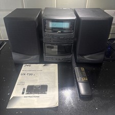 JVC UX-T20 Micro Component System Radio/CD Tape with Speakers, Remote And Manual