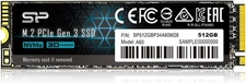 Silicon Power 512GB NVMe M.2 PCIe Gen3x4 2280 SSD (SP512GBP34A60M28) black