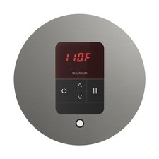 Mr. Steam ITRDST iTempo Round Steam Shower Control and Steamhead in Satin Steel