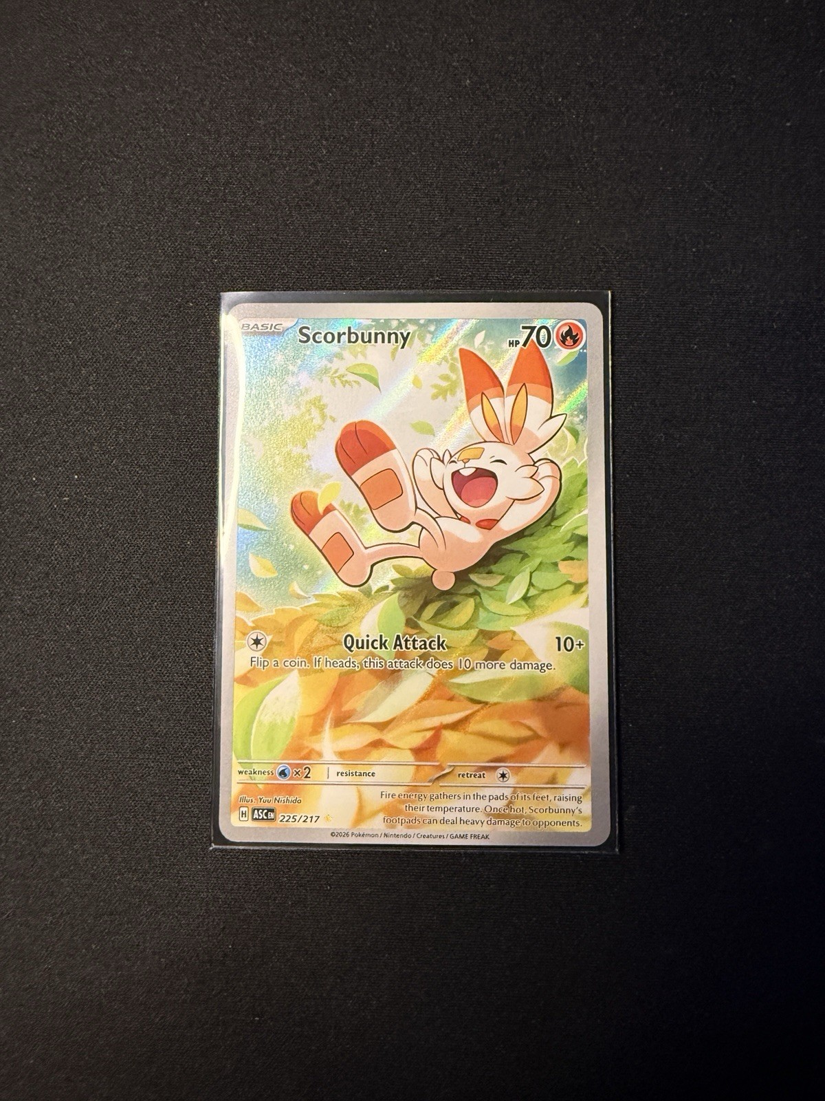 Scorbunny 225/217 Ascended Heroes Pokemon TCG Illustration Rare Holo
