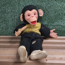 Vintage 16" Superior Toy Novelty Zippy Mr Bim Monkey Stuffed Toy Rubber Face
