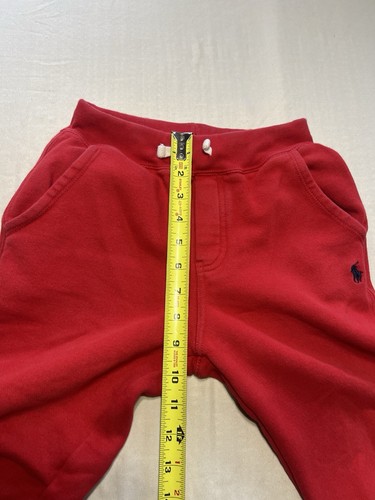 Polo Ralph Lauren Boys Size Small (8) Red Fleece Jogger Pants - Picture 4 of 12