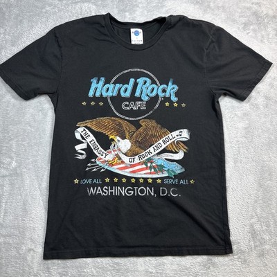 Hard Rock Cafe x PacSun Shirt Men Medium Black Washington DC Love All Eagle