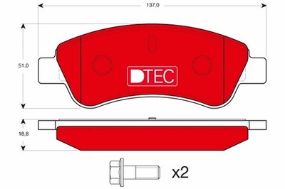 TRW Bremsbelagsatz Scheibenbremse DTEC COTEC GDB1463DTE für 307 C4 BERLINGO 206