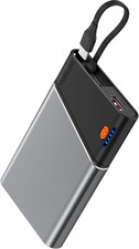 Portable Charger Power Bank, 10000mAh 22.5W PD Super Fast Charging Grey