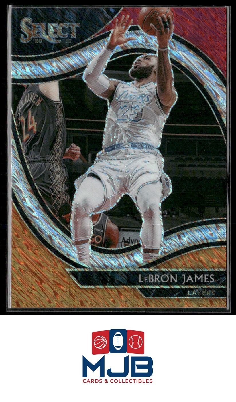 2020-21 Panini Select LeBron James Red White Orange Shimmer #223