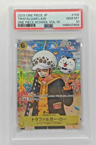 PSA 10 One Piece School Vol.10 Promo One Piece Trafalgar Law OP12-106 Japanese