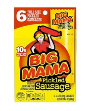 Penrose Big Mama Pickled Sausages 2.4 oz 6-Pack   Tangy  Savory Snack