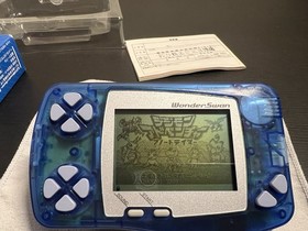 WonderSwan Console Skeleton Blue CIB Complete Free Game US SELLER